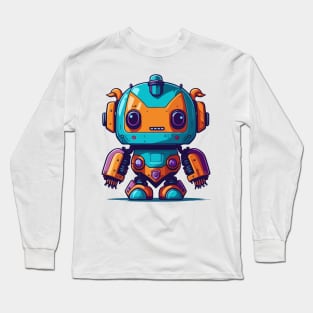 Cute Robot Long Sleeve T-Shirt